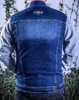Cahamarra mezclilla mangas Softshell azul índigo