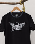 Playera de hombre con diseño de calavera con alas