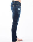 Pantalón de mezclilla stretch para caballero destrucción