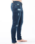 Pantalón de mezclilla stretch caballero parches