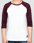 Playera manga rangla lisa estampada mujer