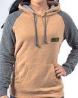 Sudadera manga rangla mujer