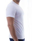Playera de cuello redondo con silueta de logo bordado