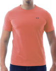 Playera de cuello redondo con silueta de logo bordado