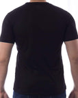 Playera de cuello redondo con silueta de logo bordado