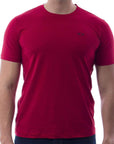 Playera de cuello redondo con silueta de logo bordado