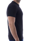 Playera de cuello redondo con silueta de logo bordado
