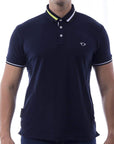 Playera tipo polo con logo bordado para hombre