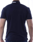 Playera tipo polo con logo bordado para hombre