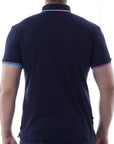 Playera tipo polo con logo bordado para hombre