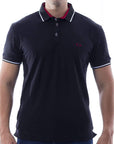 Playera tipo polo con logo bordado para hombre