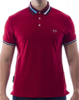 Playera tipo polo con logo bordado para hombre