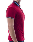 Playera tipo polo con logo bordado para hombre