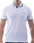 Playera tipo polo con logo bordado para hombre