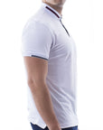 Playera tipo polo con logo bordado para hombre