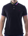 Playera tipo polo con logo bordado para hombre