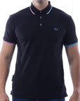 Playera tipo polo con logo bordado para hombre
