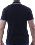 Playera tipo polo con logo bordado para hombre