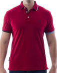 Playera tipo polo con logo bordado para hombre