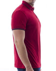 Playera tipo polo con logo bordado para hombre