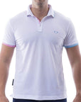 Playera tipo polo con logo bordado para hombre