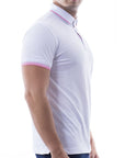 Playera tipo polo con logo bordado para hombre