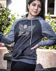 Sudadera gris 2 tonos unisex Calavera Alas