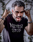 Playera hombre Never Stop