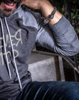 Sudadera gris 2 tonos unisex Never Stop