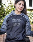 Sudadera gris 2 tonos unisex Never Stop