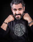 Sudadera negra unisex Piedra de Sol