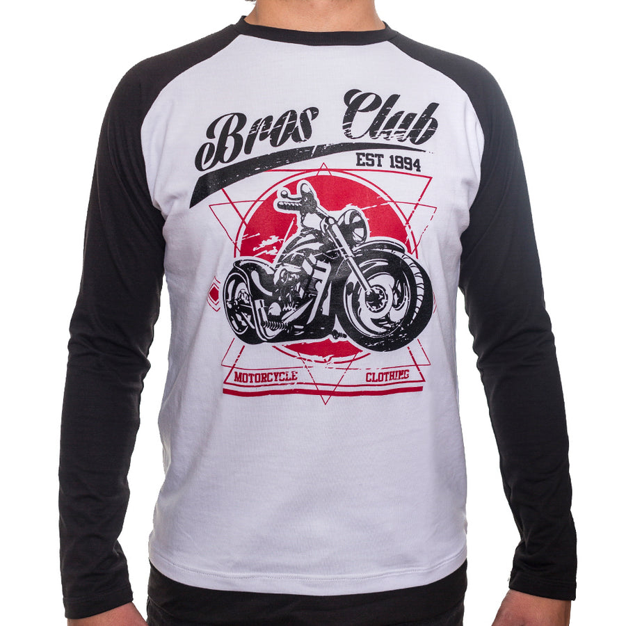 Playera moto manga rangla hombre