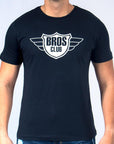 Imagen de frente playera cuello redondo con logo color marino marca Bros Club