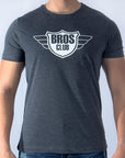 Imagen de frente playera cuello redondo con logo color oxford marca Bros Club