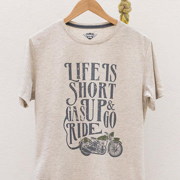 Playera de hombre con diseño de Life is too short