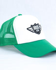 Imagen de lado gorra camionero color verde marca Bros Club