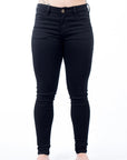 Imagen de frente jeans dama color negro marca Bros Club