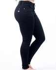 Imagen de lado jeans dama color negro marca Bros Club