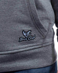 Imagen de logo sudadera color gris con logo vulcanizado de mujer marca Bros Club