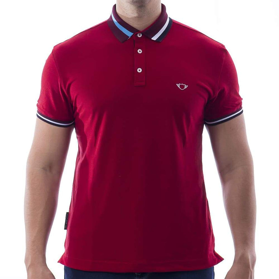 Playera tipo polo con logo bordado para hombre