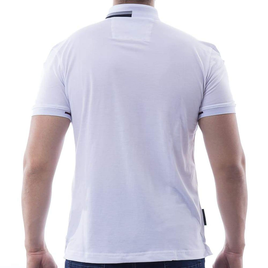 Playera tipo polo con logo bordado para hombre