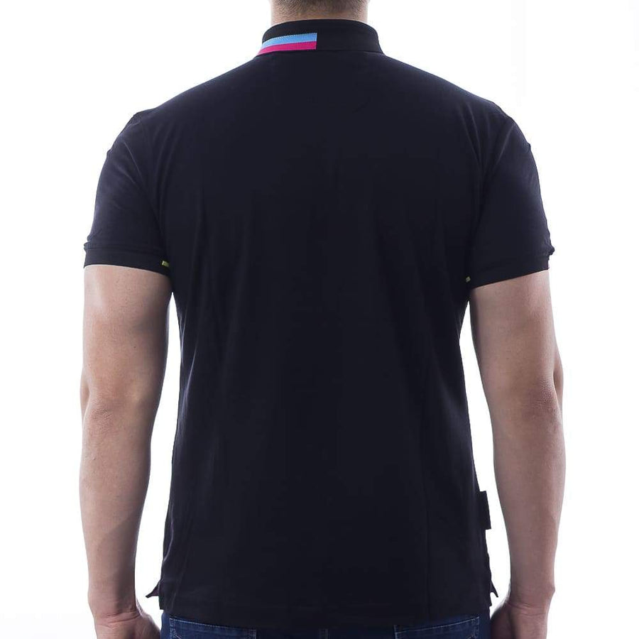 Playera tipo polo con logo bordado para hombre