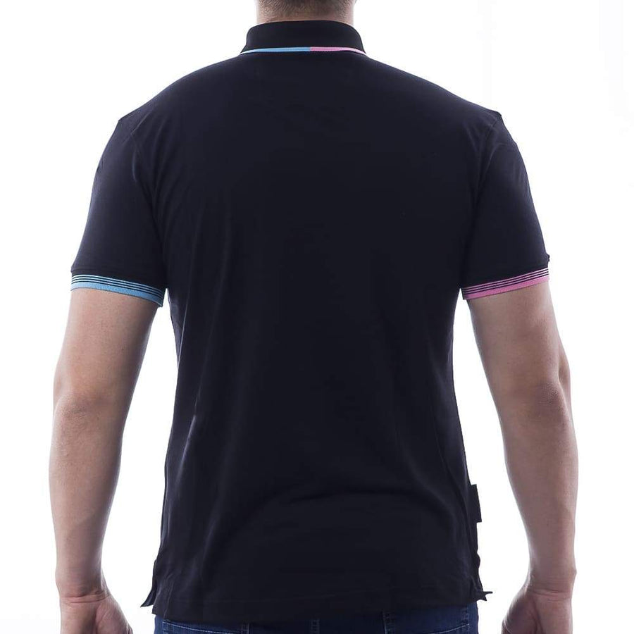 Playera tipo polo con logo bordado para hombre